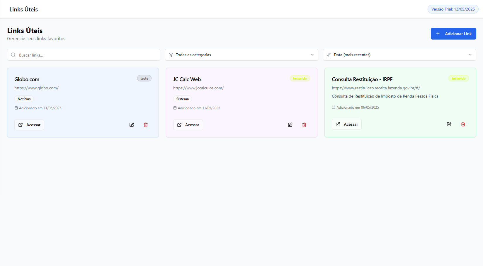 Gerenciamento de tarefas